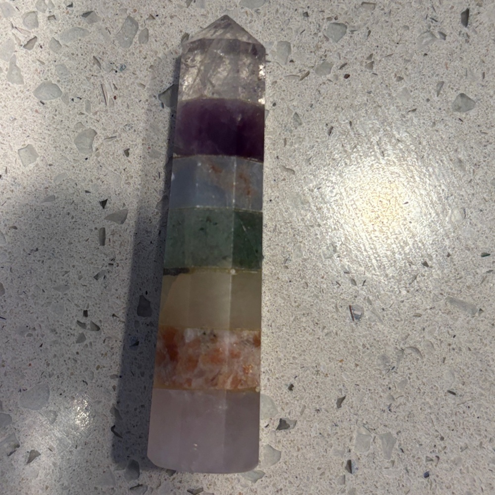 Pastel Rainbow Chakra Wand Obelisk Tower - Picture 5 of 7